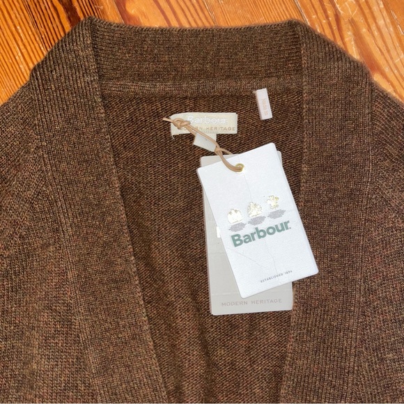 Barbour // NWT // women’s elena cardigan in “cognac” - Picture 6 of 10